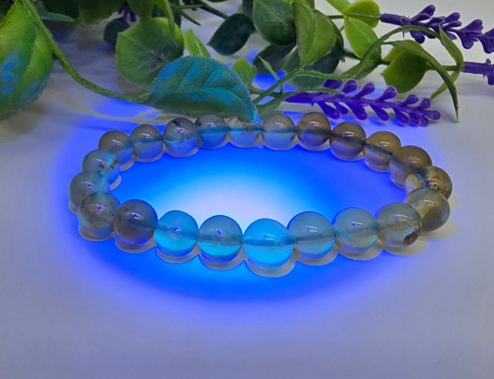 Genuine Sumatra Blue Amber 10mm Beads Bracelet RARE Crystal Wellness