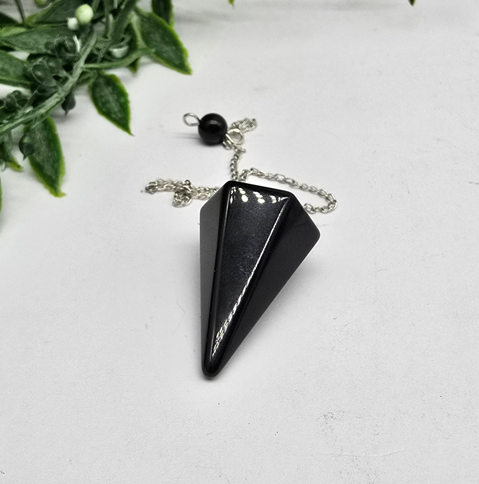 Black Obsidian Pendulum Crystal Wellness