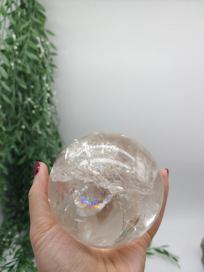 Clear Quartz Sphere High Grade 2.69 Kgs Crystal Wellness