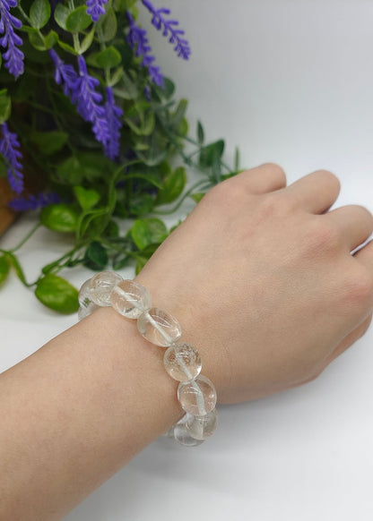 Clear Quartz Beads Bracelet Crystal Wellness