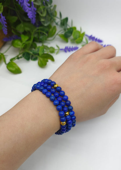 Lapis Lazuli AAA High Grade Beads Bracelet Crystal Wellness