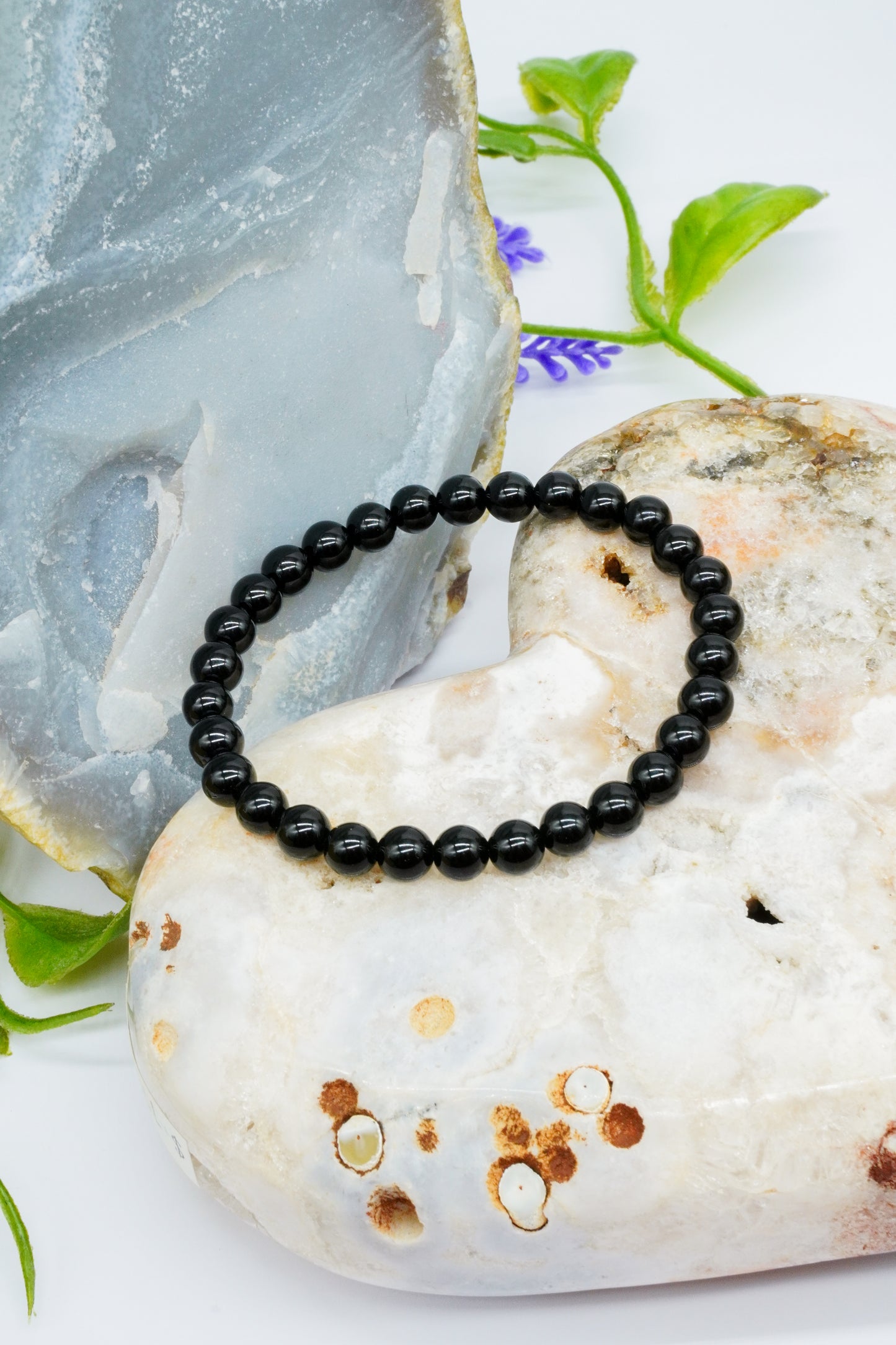 Black Obsidian Beads Bracelet Crystal Wellness