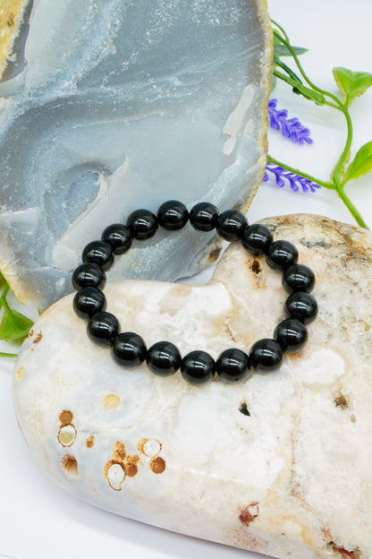 Black Obsidian Beads Bracelet Crystal Wellness