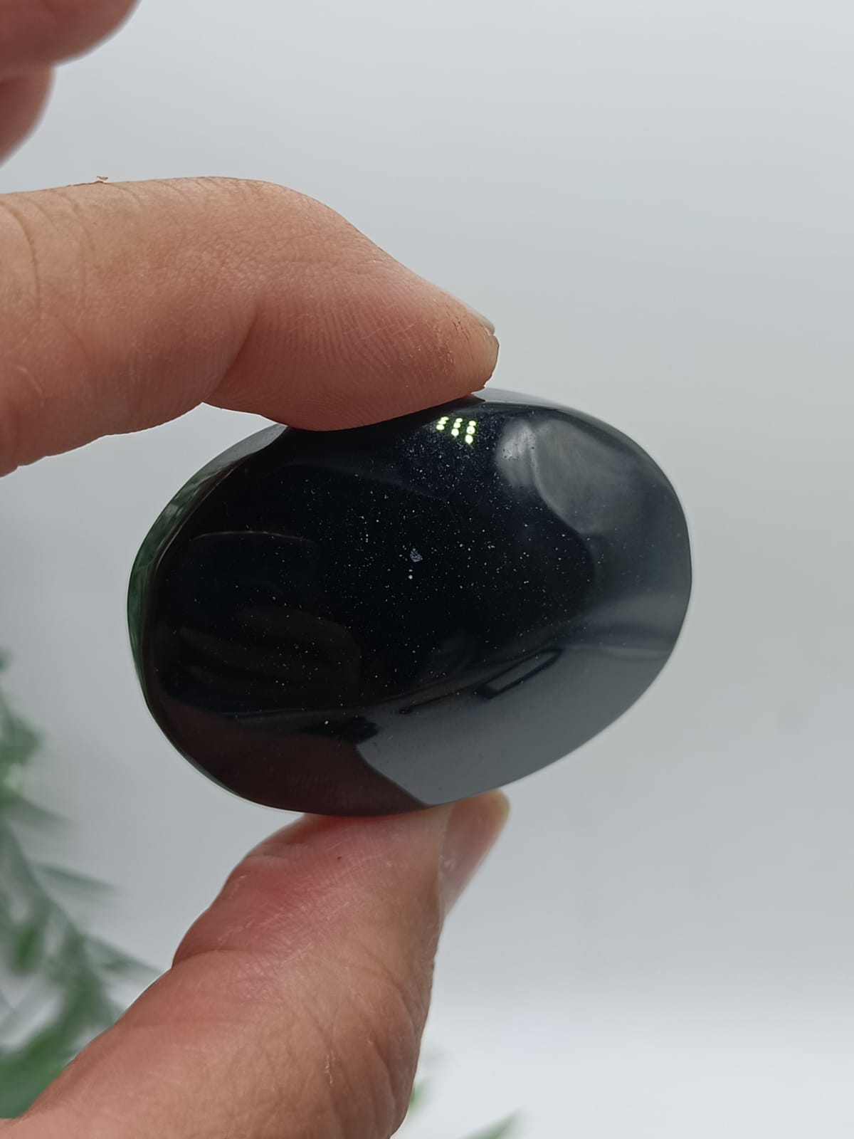 Black Obsidian Worry Stone Crystal Wellness