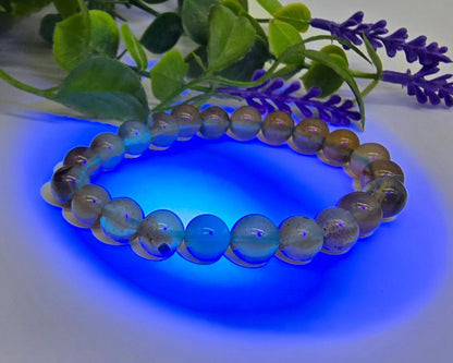 Genuine Sumatra Blue Amber 10mm Beads Bracelet RARE Crystal Wellness