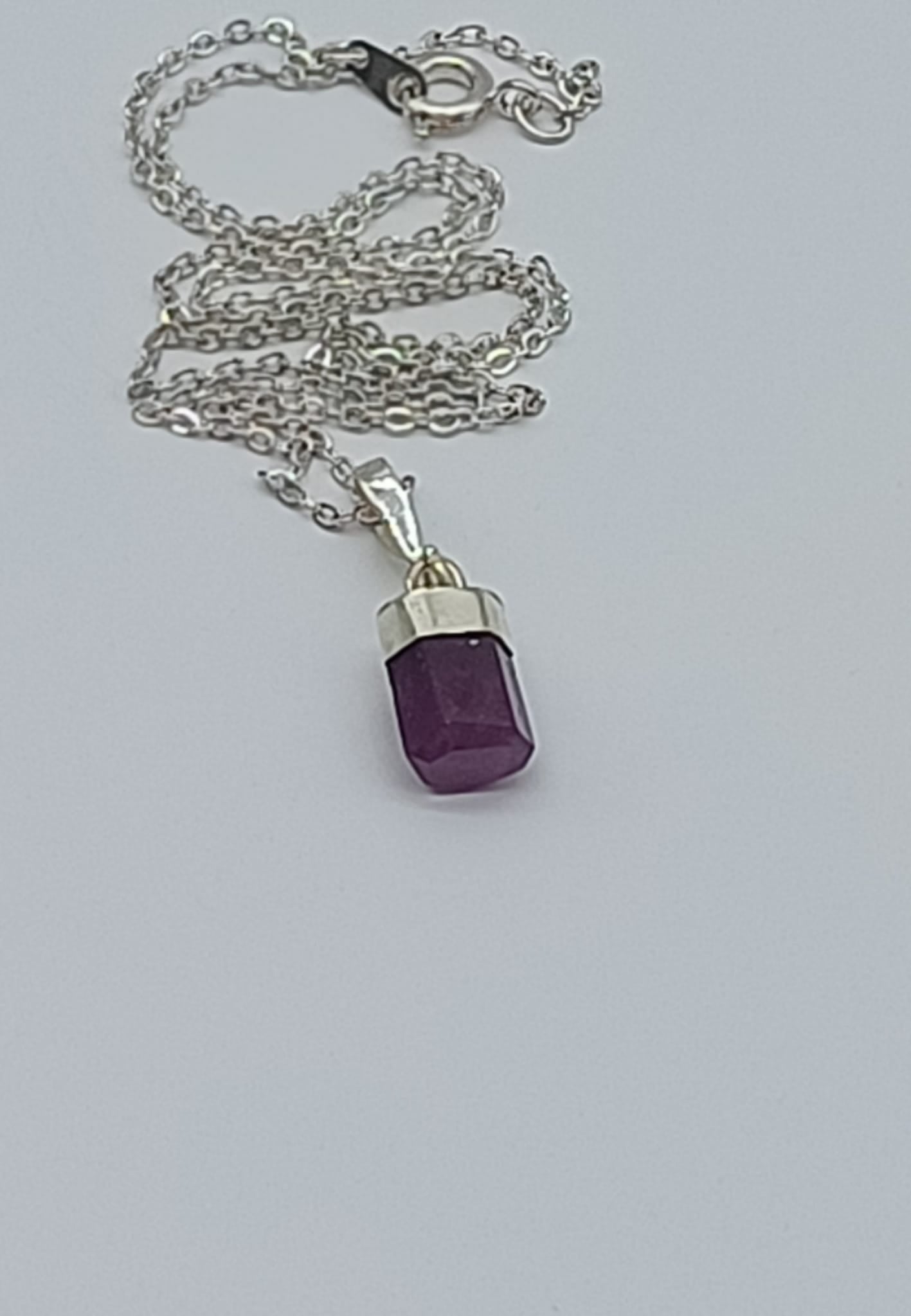 Ruby 925 Sterling Silver Pendant