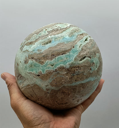 Blue Aragonite Sphere 3950g