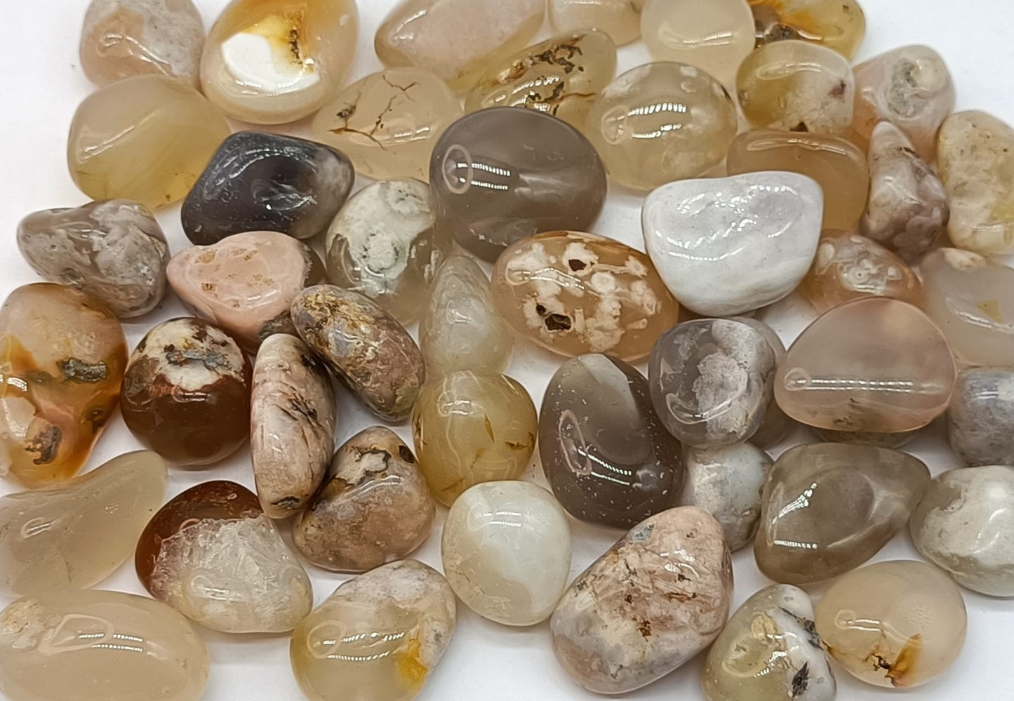 Flower Agate Tumbled Stone