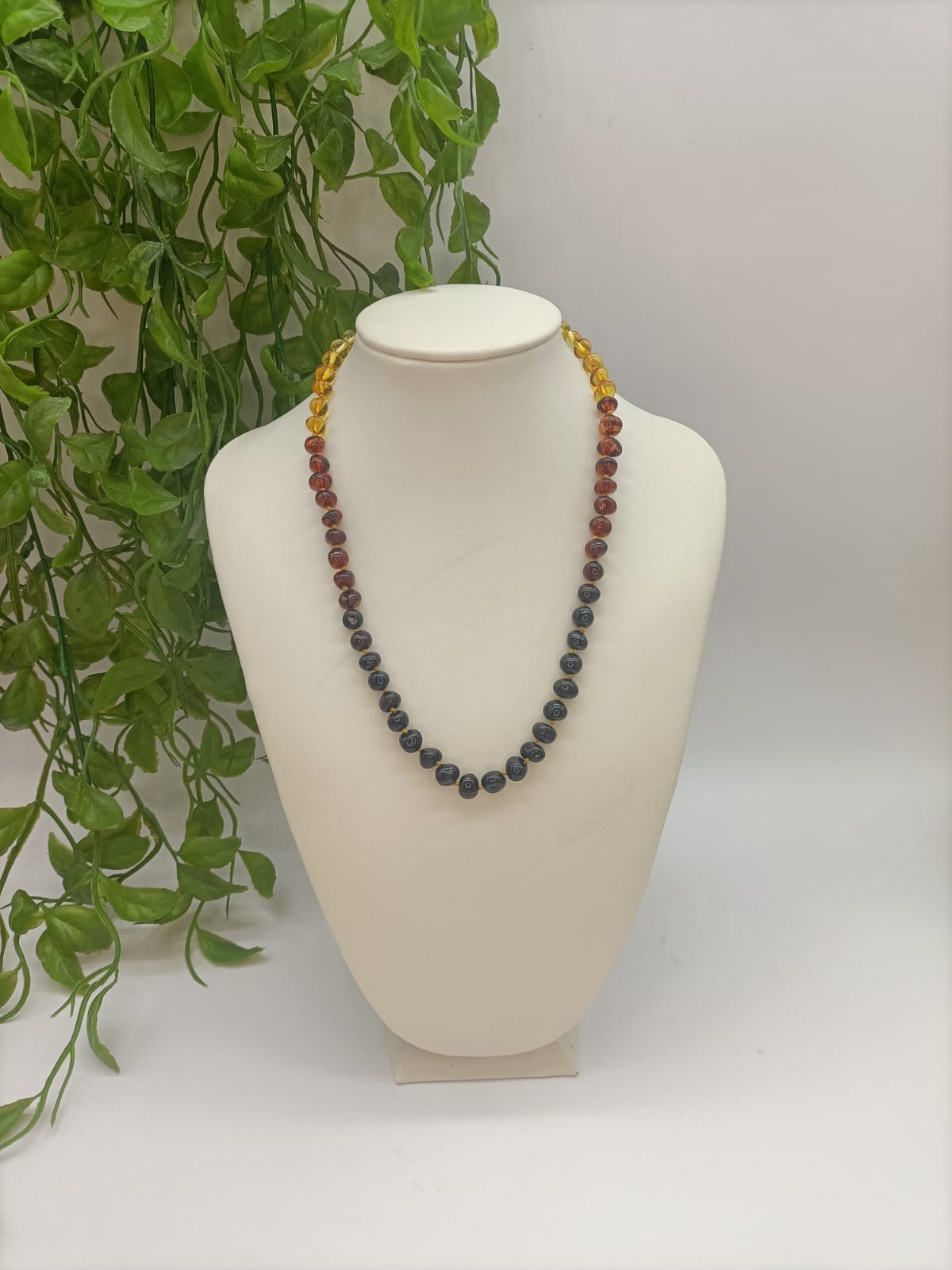 Baroque Rainbow Natural Amber Adult Necklace High Grade Crystal Wellness