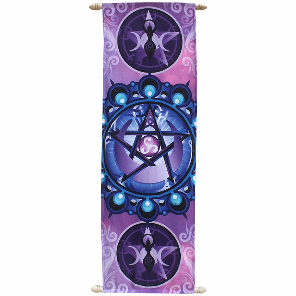 BANNER - Pentacle Print on French Crepe