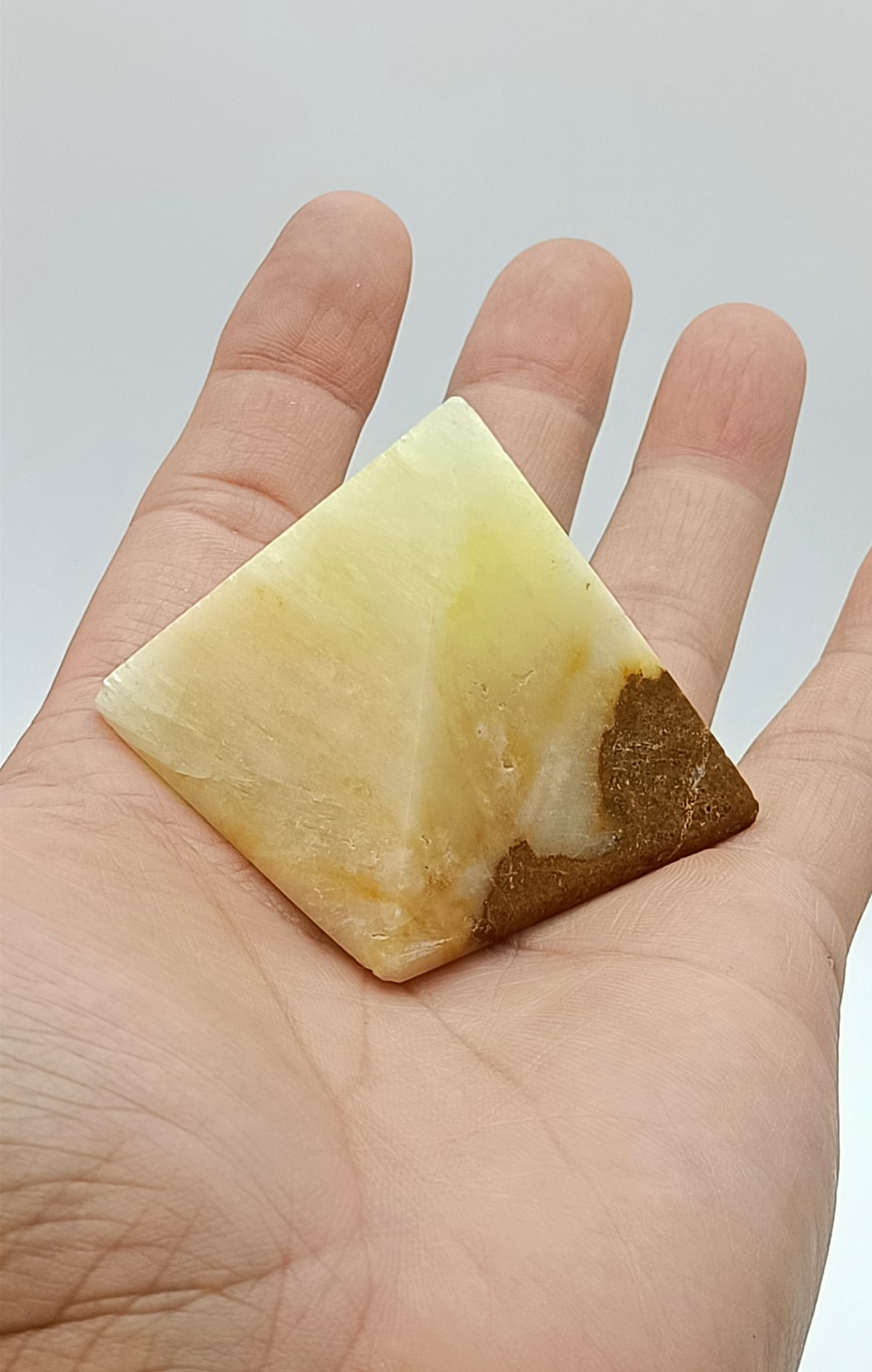 Lemon Calcite Pyramid