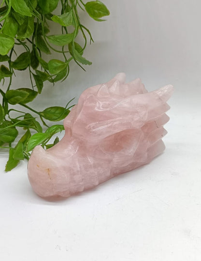 Rose Quartz Dragon 1050g 41x7x7cm

