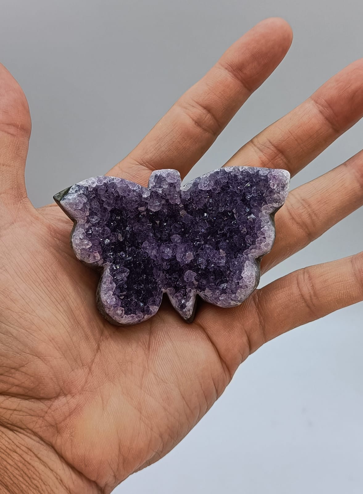 Amethyst Cluster Butterfly Crystal Wellness