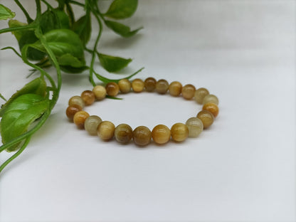 Golden Tigers Eye Beads Bracelet Crystal Wellness