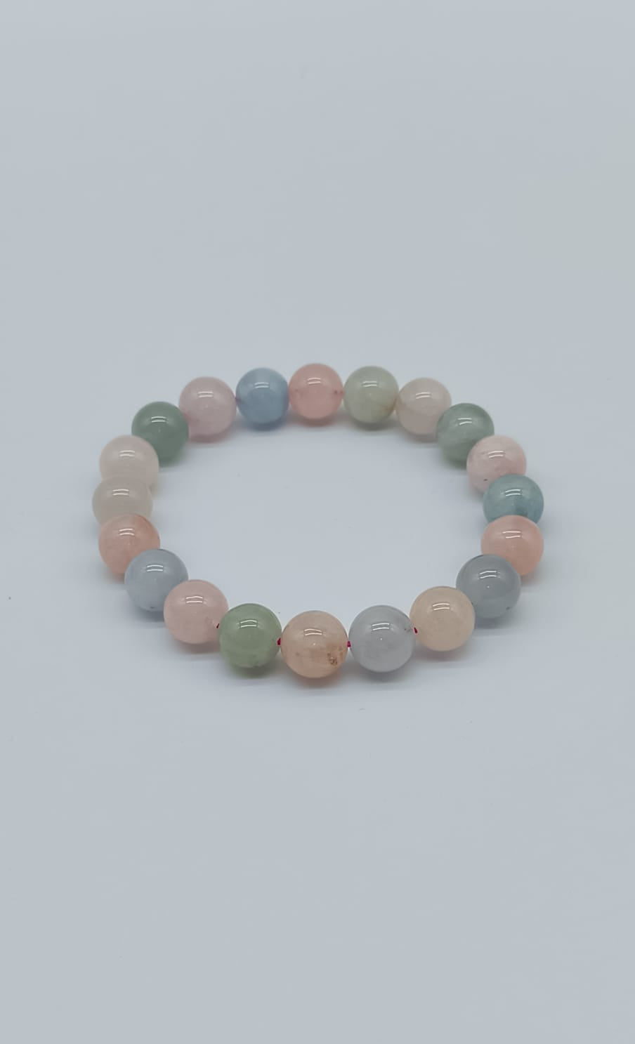 Aquamarine Morganite and Jade Bracelet