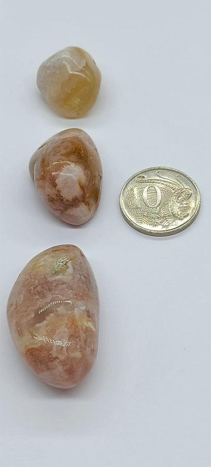 Flower Agate Tumbled Stone