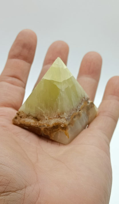 Lemon Calcite Pyramid