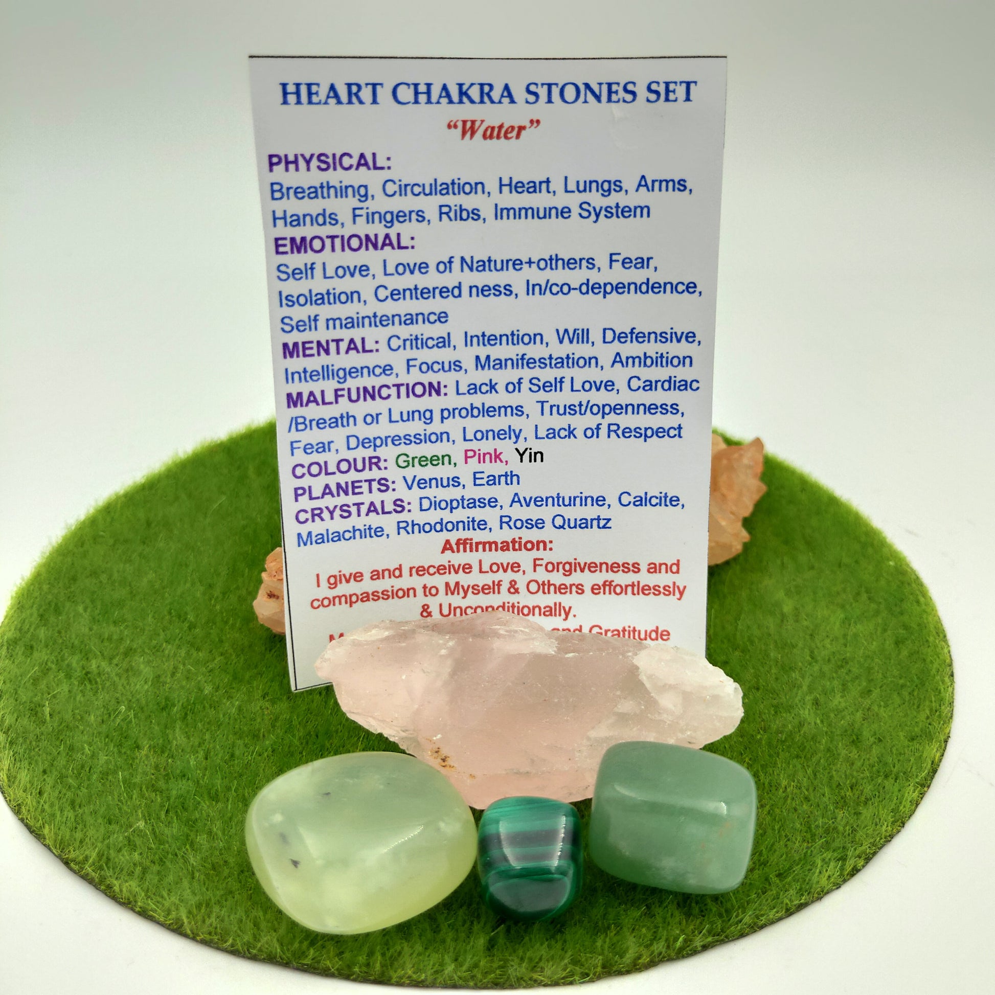 Heart Chakra Stone Set