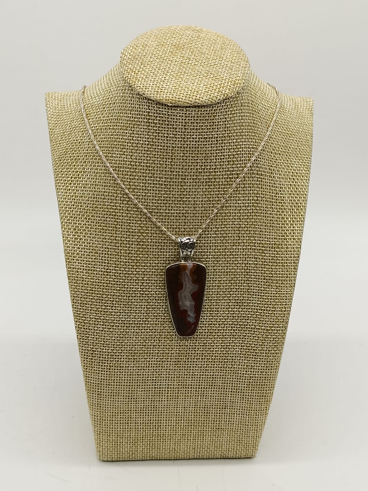 Laguna Agate 925 Sterling Silver Pendant