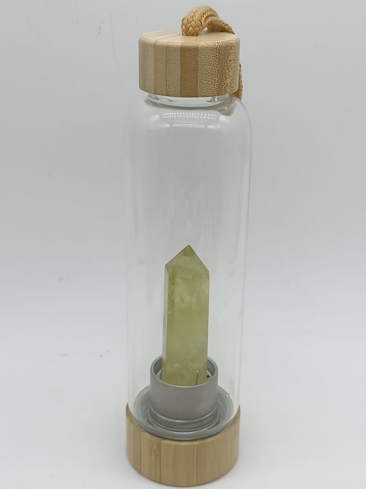 Infused Healing Crystal Bamboo Water Bottle