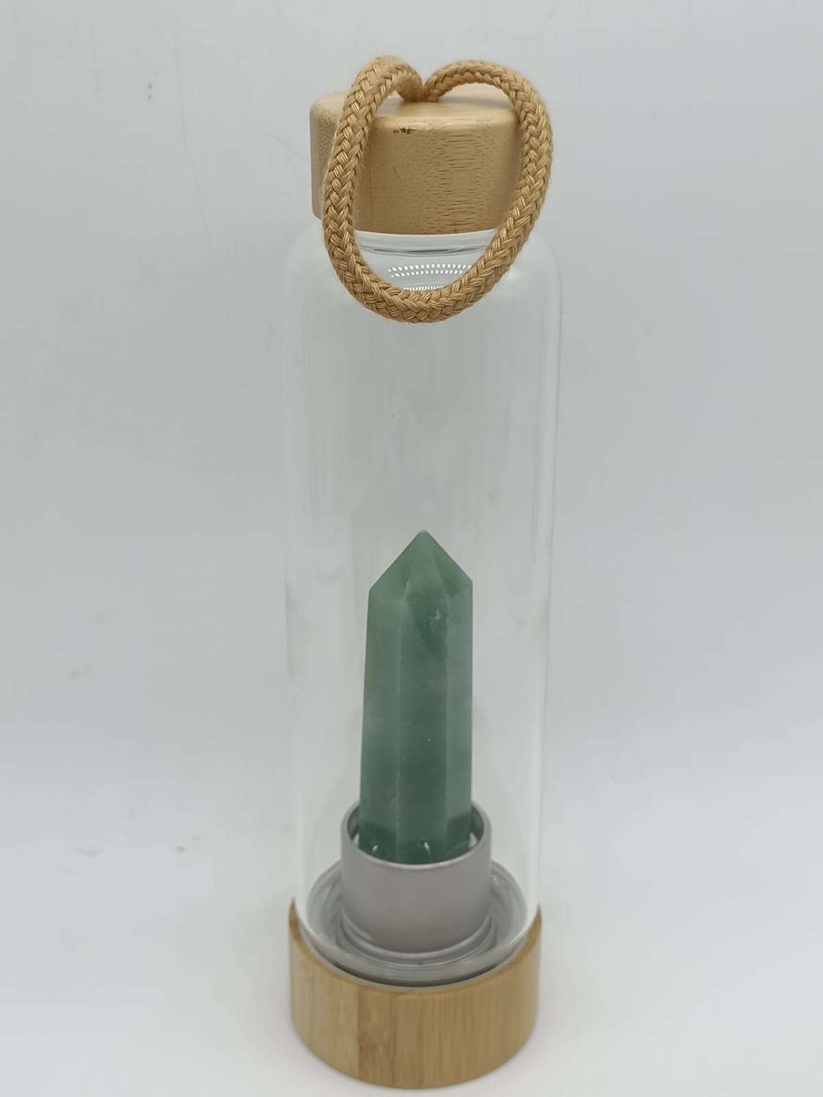 Infused Healing Crystal Bamboo Water Bottle