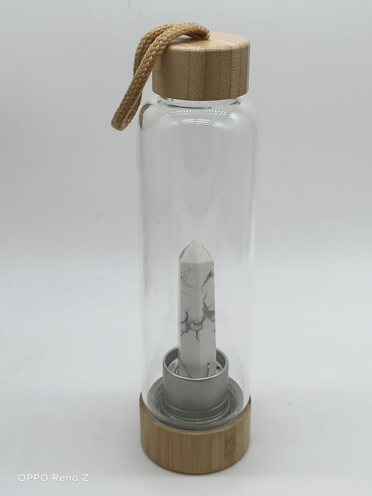 Infused Healing Crystal Bamboo Water Bottle