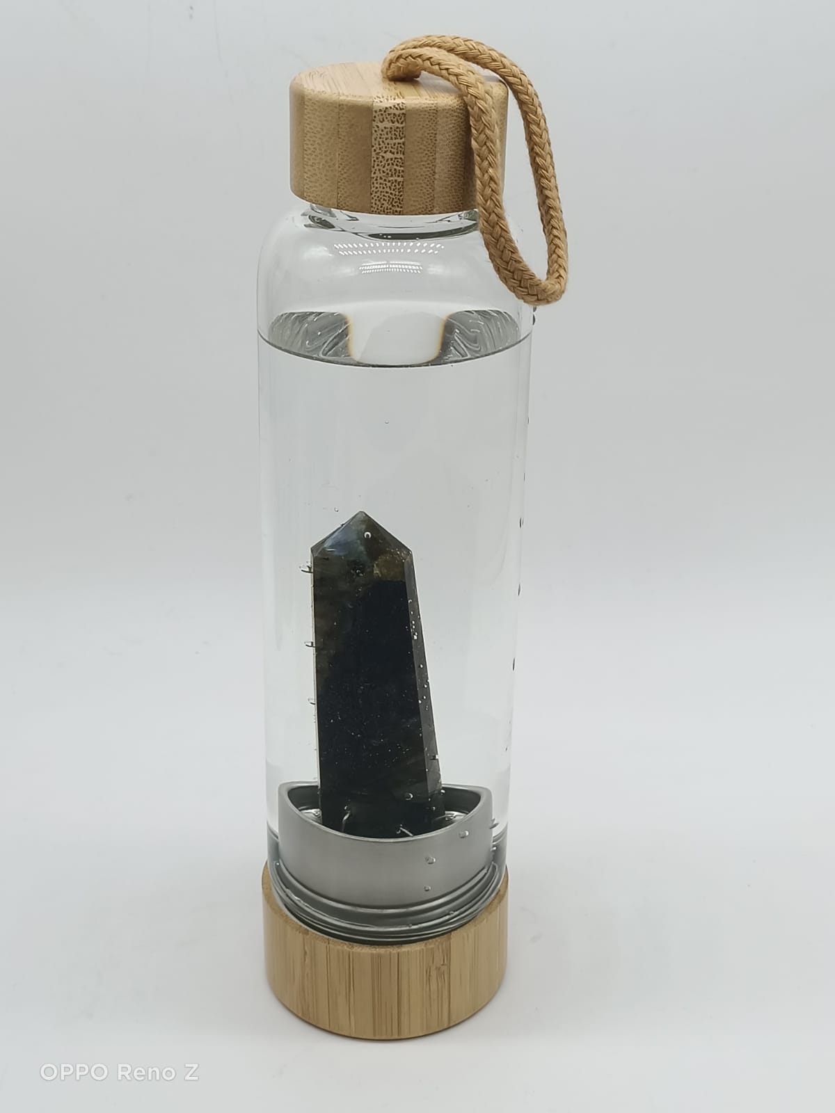 Infused Healing Crystal Bamboo Water Bottle