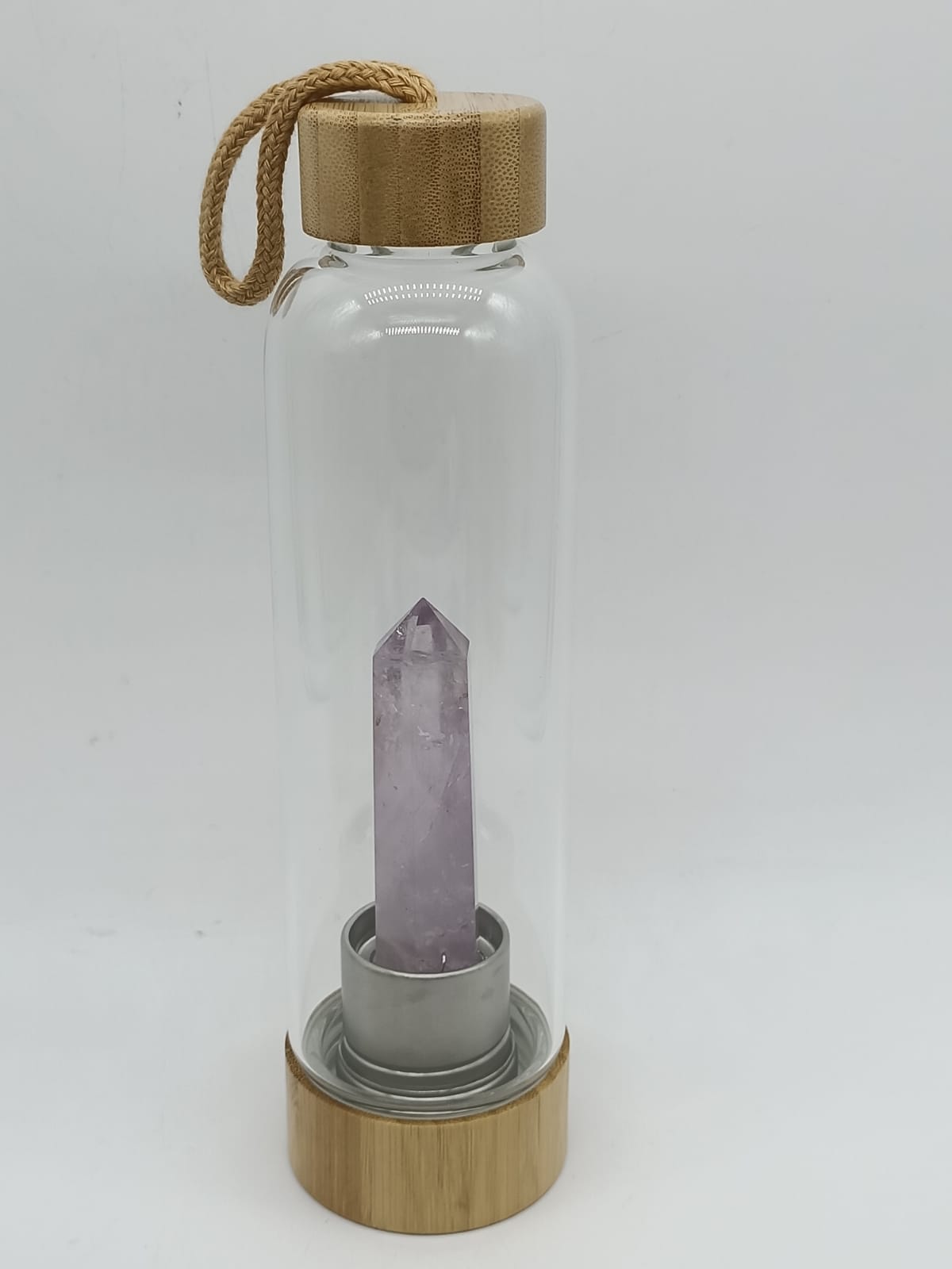 Infused Healing Crystal Bamboo Water Bottle